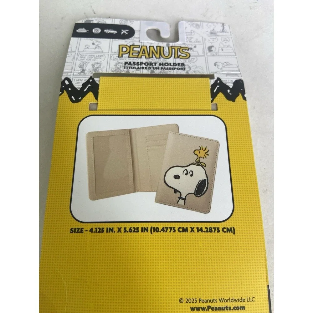 Peanuts Snoopy Woodstock Travelers Passport Holder Document Booklet Wallet